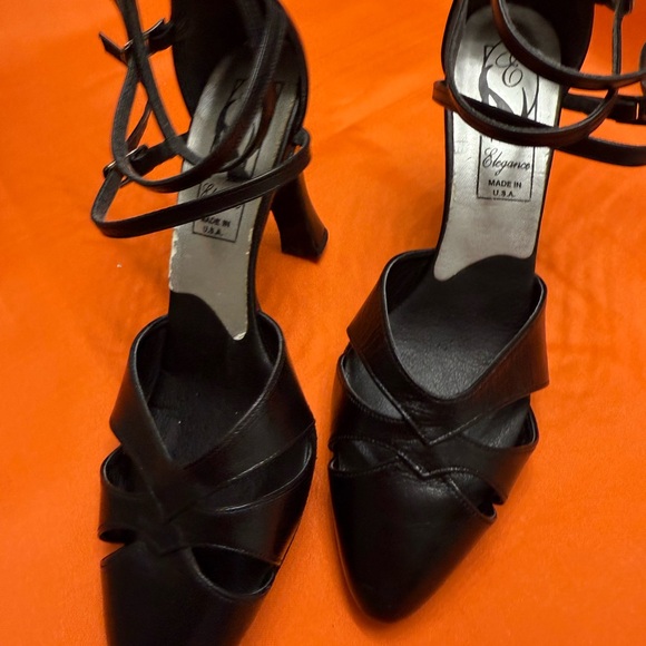 Elegant Black Heels with Classic Design Dancing Shoes - Picture 1 of 6